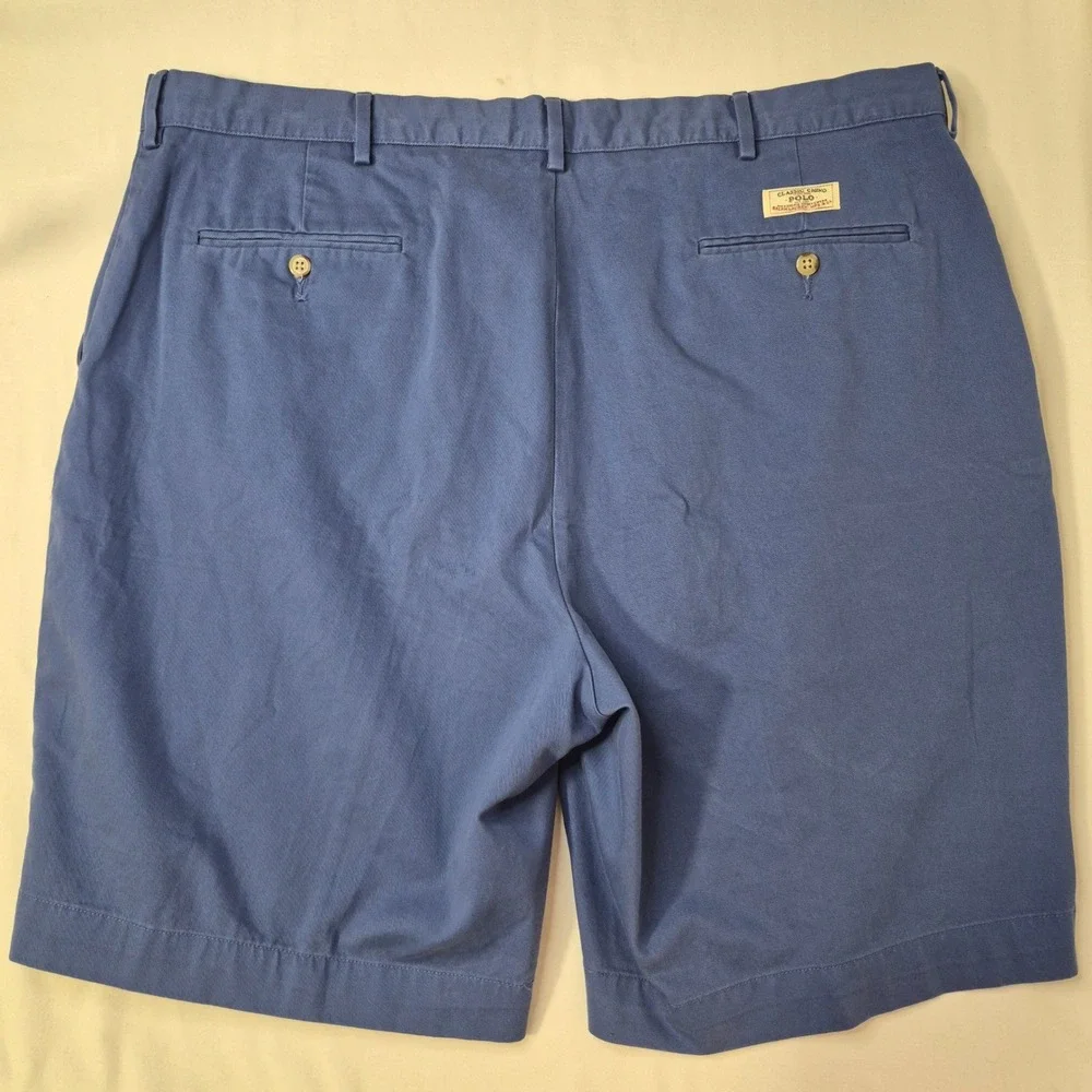 Polo Ralph‎ Lauren Prospect Shorts Mens 40 Blue Classic Chino Cotton Twill Vtg
